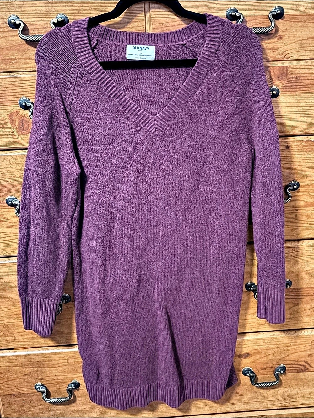 Old Navy SoSoft V-Neck Sweater dress Purple